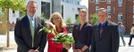 Die neue Vizepräsidentin für Lehre und Studium Prof. Dr. Kathrin Becker-Schwarze (2. v. l.) mit Kanzler Ralf Alberding, Prof. Dr. Dorit Bölsche, Vizepräsidentin für Forschung und Entwicklung und Prof. Dr. Karim Khakzar, Präsident der Hochschule Fulda (v. l.)