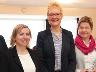 Bildunterschrift: Bei der Tagung im Wiesenhaus (von links): Kristin Rützel, Manuela Bienert, Lorella Liebenau-Strube, Karin Maria Günther und Petra Schütze. Foto: L. Rehnert