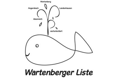 Die Wartenberger Liste (WAL) hat sich als Logo dann auch einen freundlich lächelnden Wal ausgewählt.
