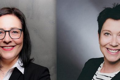 Beate Langhammer, Vorstandsvorsitzende des KCA-Jobcenters, und Yasmin Schilling, Beauftragte für Chancengleichheit am Arbeitsmarkt im KCA.