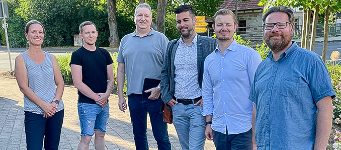 Inga Richter, Florian Nitsche (Vorsitzender FDP Hofbieber), Jörg Clar (Vorsitzender FDP Fraktion Gemeindevertretung Hofbieber, Kreistagsabgeordneter), Tobias Müller (Gemeindevorstand Petersberg), Mario Klotzsche (Fraktionsvorsitzender im Kreistag), Michael Merz. Foto: privat