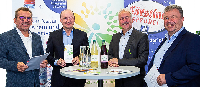 Andreas Richardt (Geschäftsführer Förstina); Mario Petry (Prokurist Förstina); Marcus Schlag; Ulrich Schmitt (beide Geschäftsführer der Landesgartenschau). Foto: privat