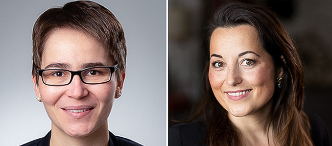 Die beiden neuen Professorinnen am Fachbereich Oecotrophologie der Hochschule Fulda: Professorin Dr. Christina Holzapfel (l.) hat die Professur für Humanernährung übernommen, Professorin Dr. Linda Chalupová die Professur für Umwelt- und Nachhaltigkeitswissenschaften. Fotos: Claudia Brandl, Mario Diener