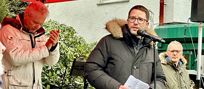 Landrat Thorsten Stolz fordert dazu auf, auch weiterhin öffentlich einzutreten für die Werte des Grundgesetzes und gegen Verfassungsfeindlichkeit und menschenverachtendes Gedankengut. Foto: privat