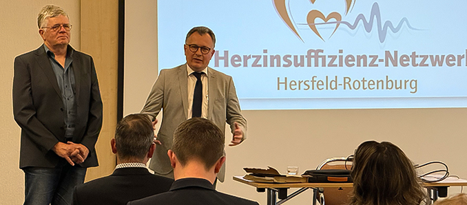 Begrüßung der Teilnehmer des Netzwerktreffens durch die beiden Initiatoren, Dr. Frank Klein und Prof. Marcus Franz. Foto: Klinikum Hersfeld-Rotenburg