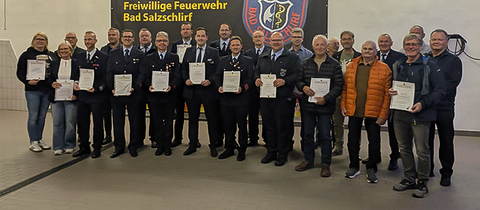 FFW_Sakzschlirf1 Beförderte Kameraden, Ehrungen, Verleihungen und langjährige Vereinsmitglieder