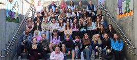 Neue Graffitis an Bahnunterführung: Schüler der Johannes-Kepler-Schule bringen Bergbau an die Wand